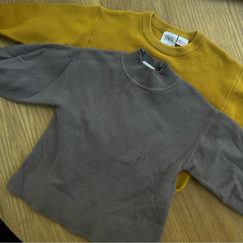 Bundle of 2 zara toddler sweaters 12-18mo